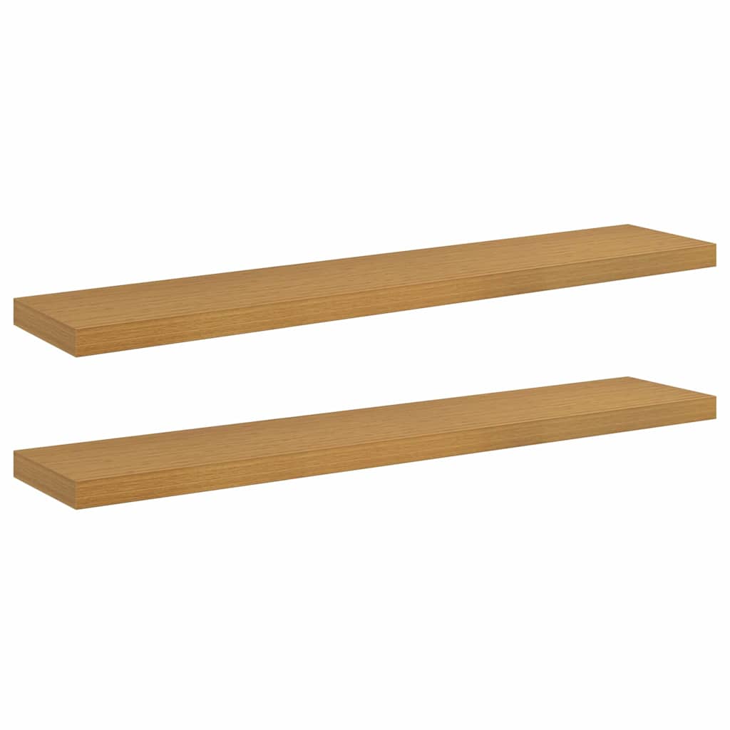Polica na zidu 2 pcs Bež 120 x 23,5 x 4 cm Konstruirano drvo