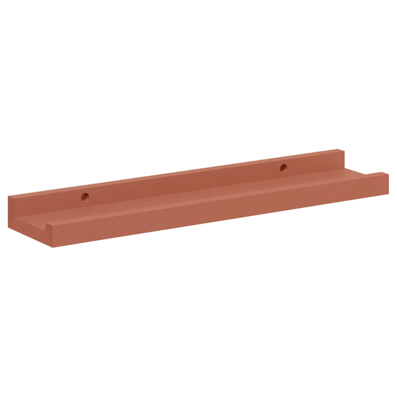 Polica na zidu 2 pcs Crvena 40 x 9 x 3 cm Konstruirano drvo