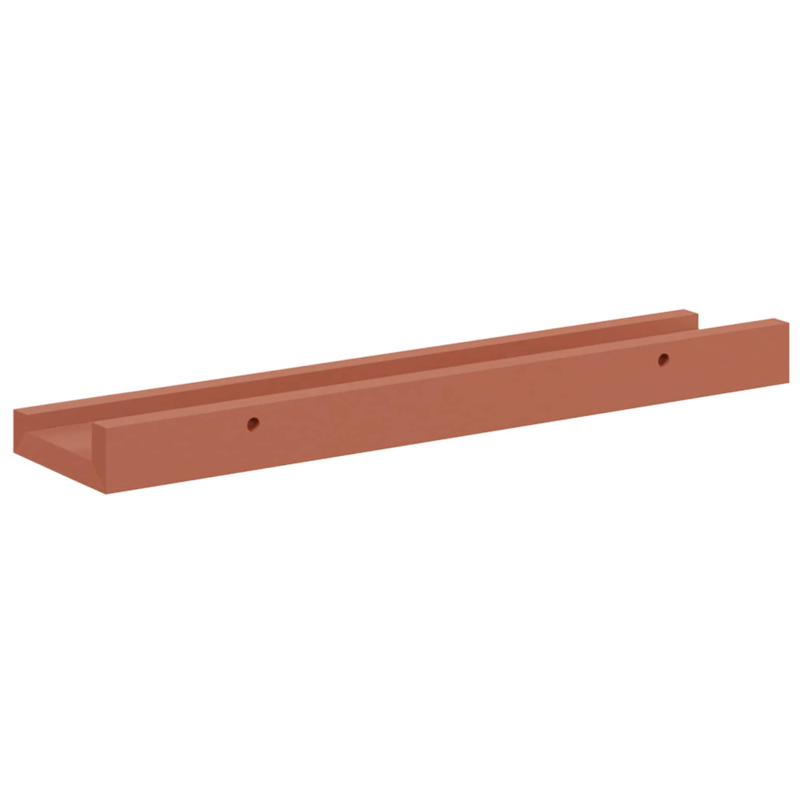 Polica na zidu 2 pcs Crvena 40 x 9 x 3 cm Konstruirano drvo