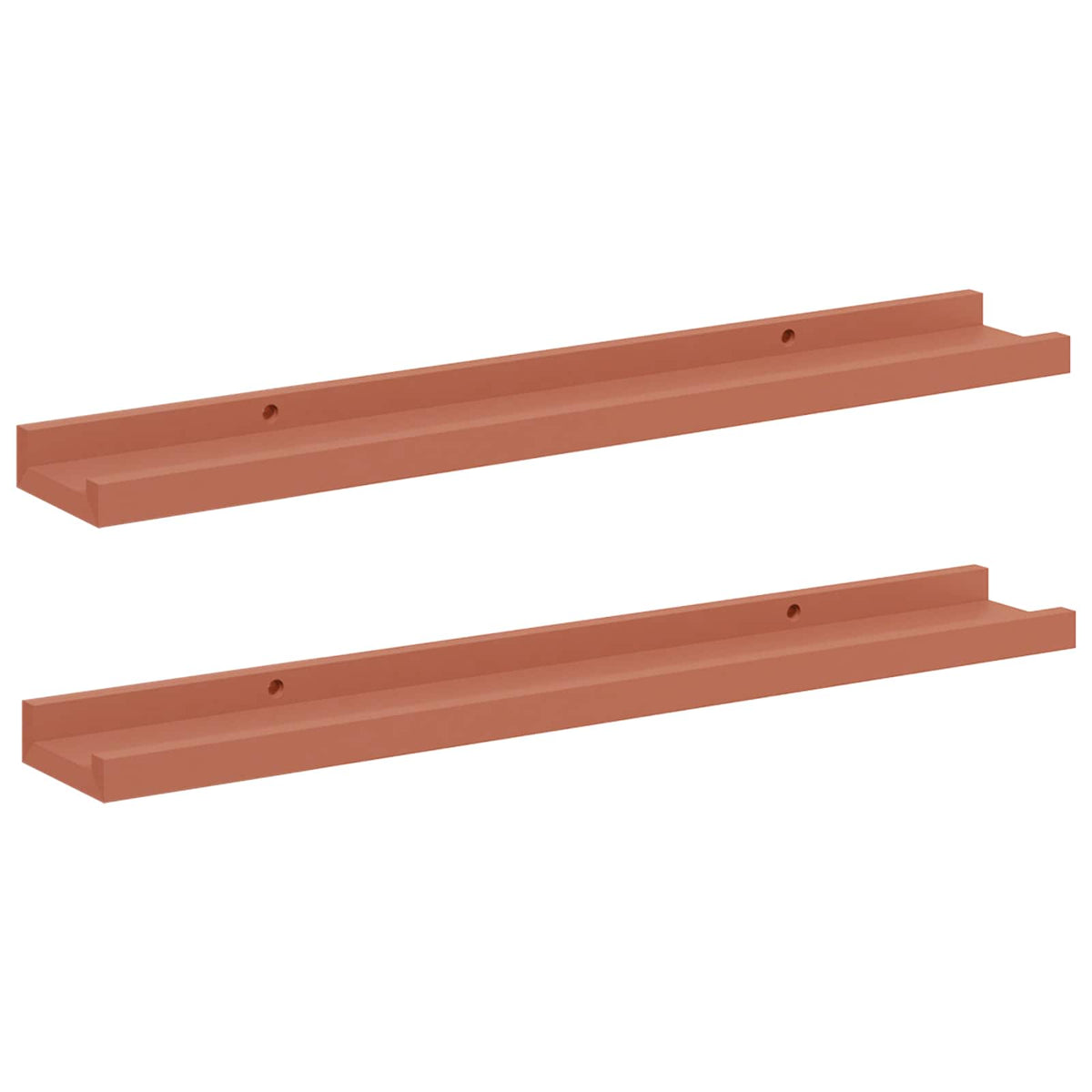 Polica na zidu 2 pcs Crvena 60 x 9 x 3 cm Konstruirano drvo