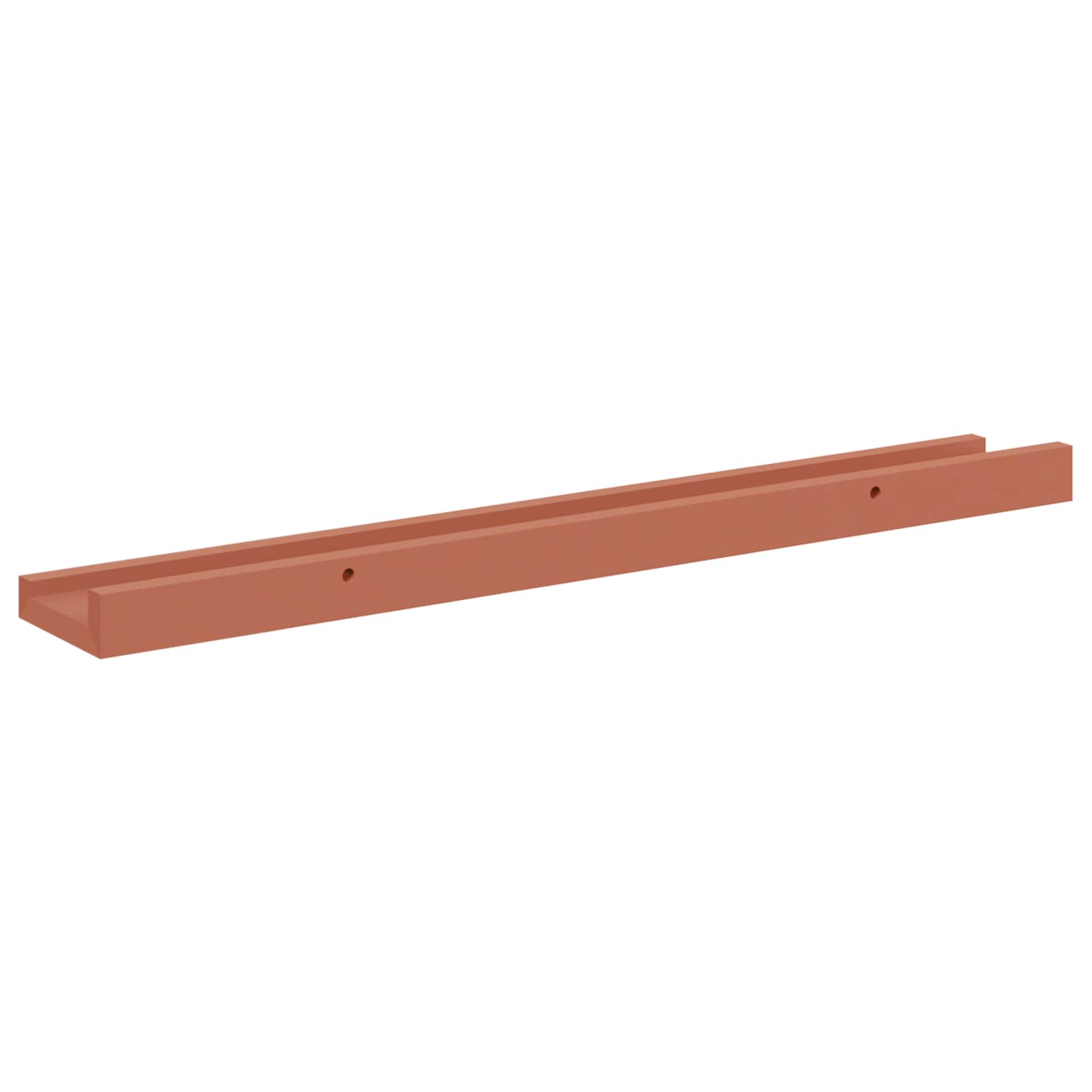 Polica na zidu 2 pcs Crvena 60 x 9 x 3 cm Konstruirano drvo