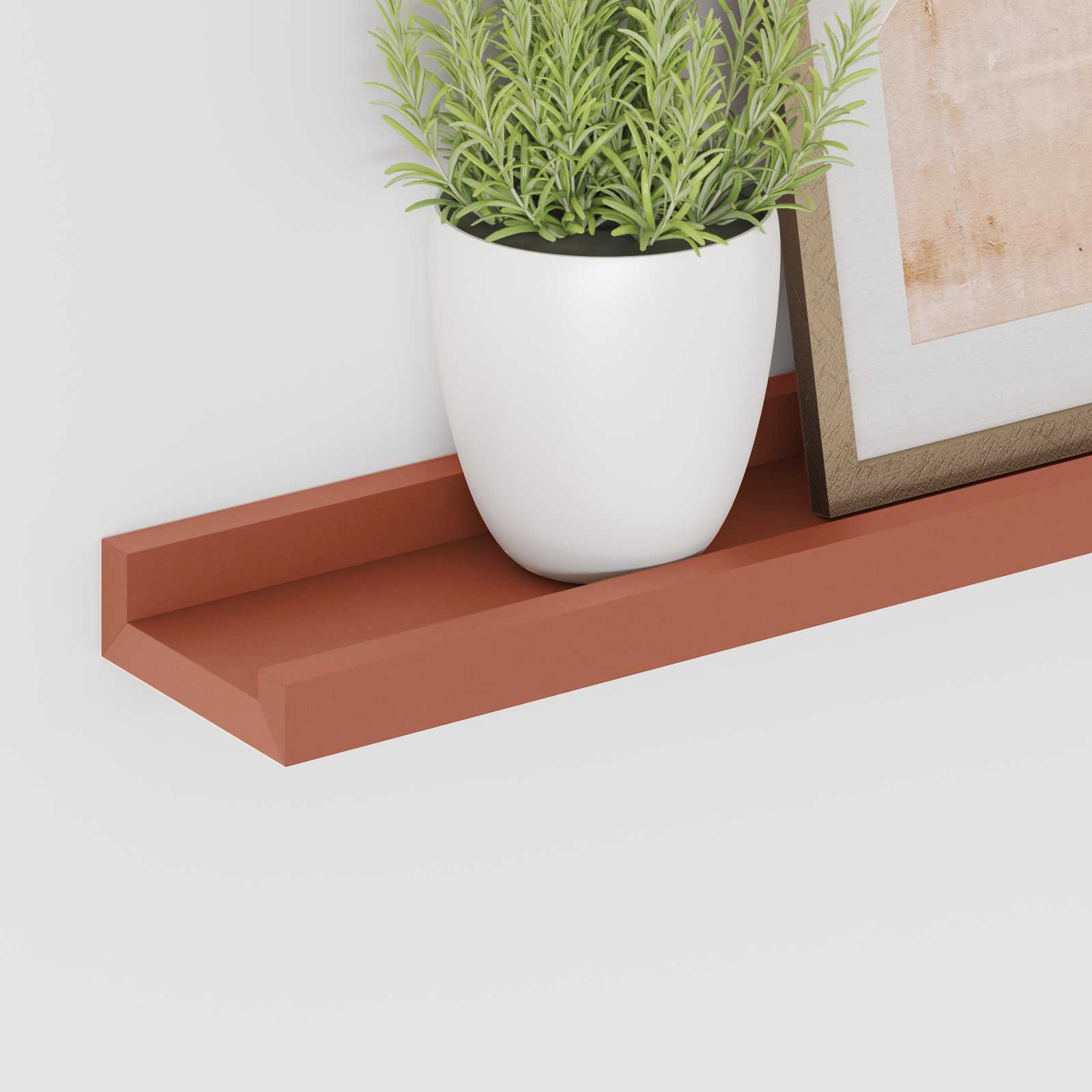 Polica na zidu 4 pcs Crvena 80 x 9 x 3 cm Konstruirano drvo