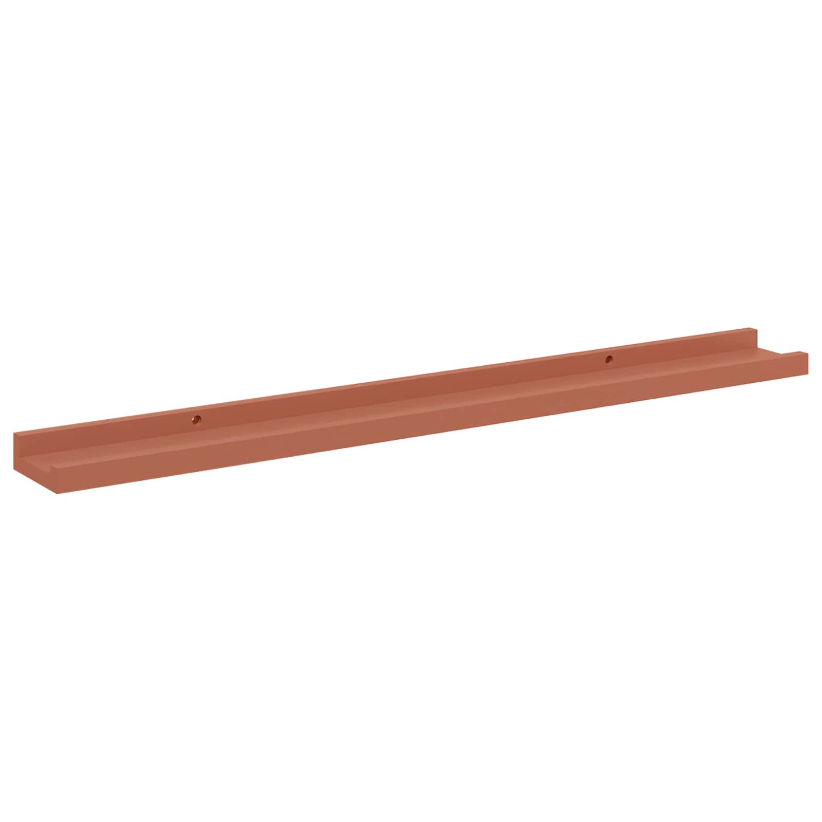 Polica na zidu 4 pcs Crvena 80 x 9 x 3 cm Konstruirano drvo