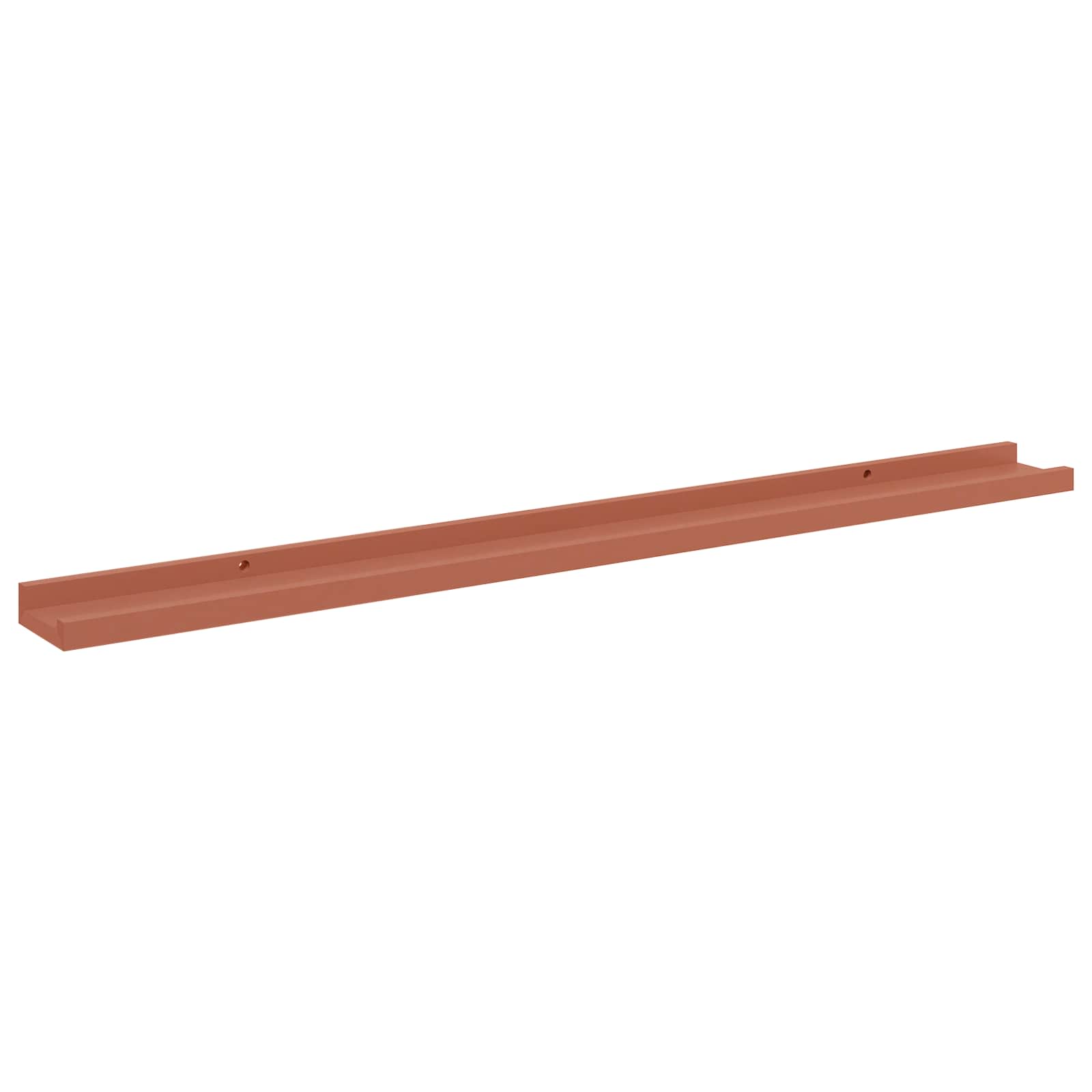 Polica na zidu 4 pcs Crvena 100 x 9 x 3 cm Konstruirano drvo