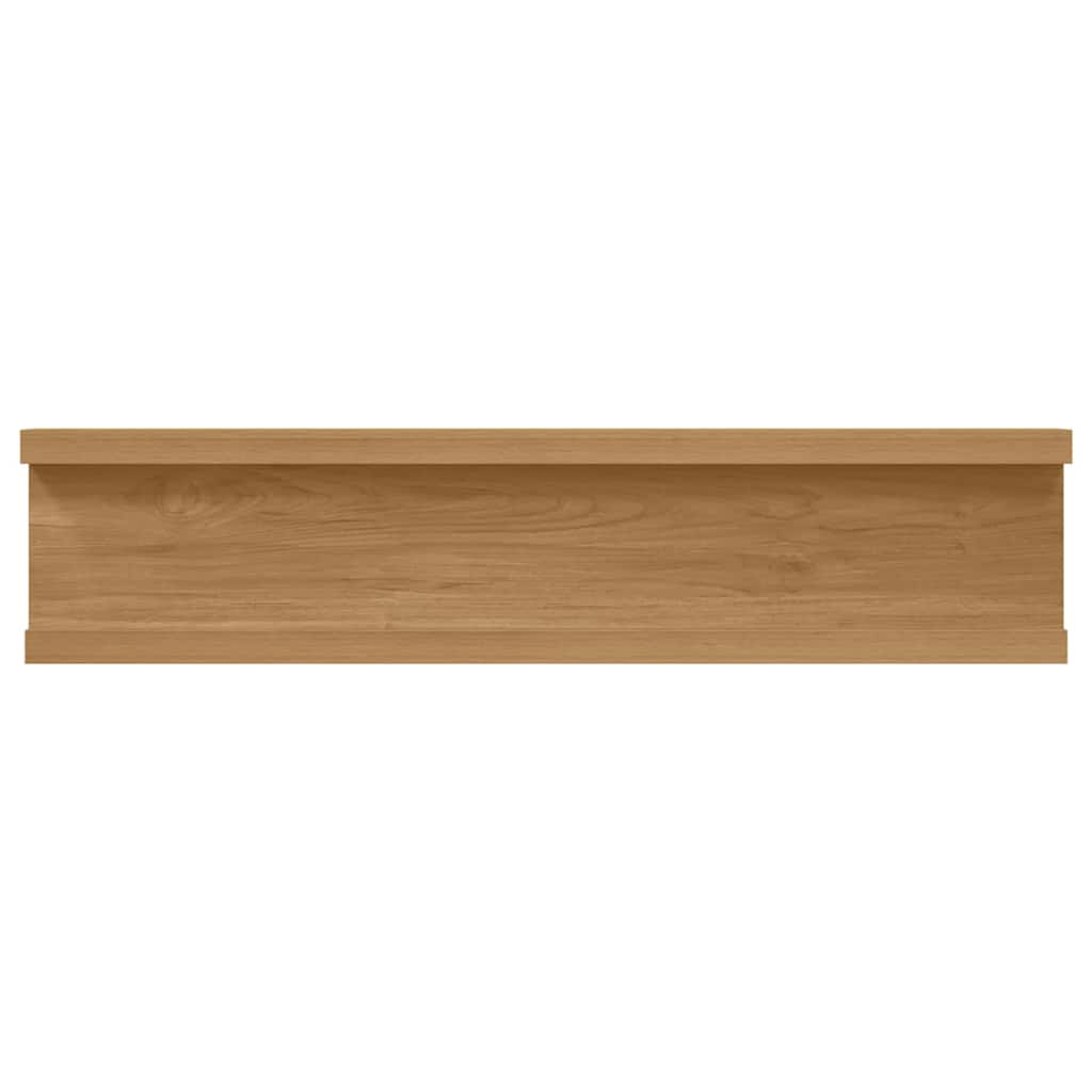 Polica na zidu 2 pcs Smeđa 40 x 9 x 3 cm Konstruirano drvo