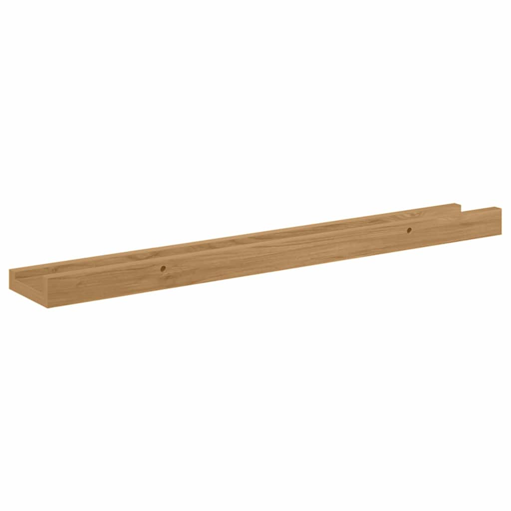 Polica na zidu 2 pcs Smeđa 60 x 9 x 3 cm Konstruirano drvo