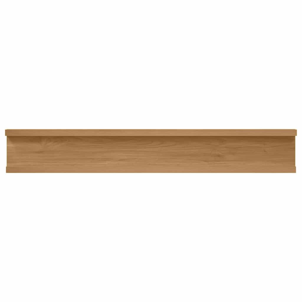 Polica na zidu 2 pcs Smeđa 60 x 9 x 3 cm Konstruirano drvo