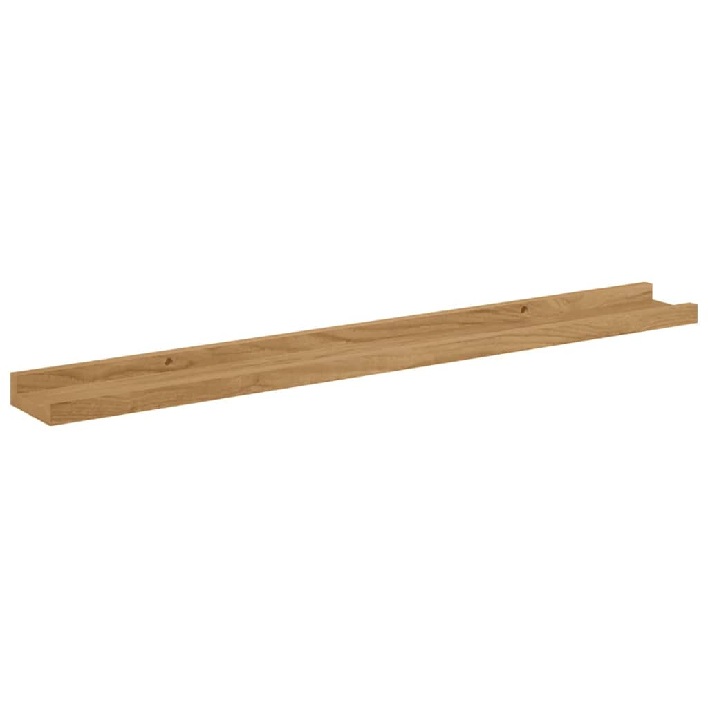 Polica na zidu 2 pcs Smeđa 80 x 9 x 3 cm Konstruirano drvo