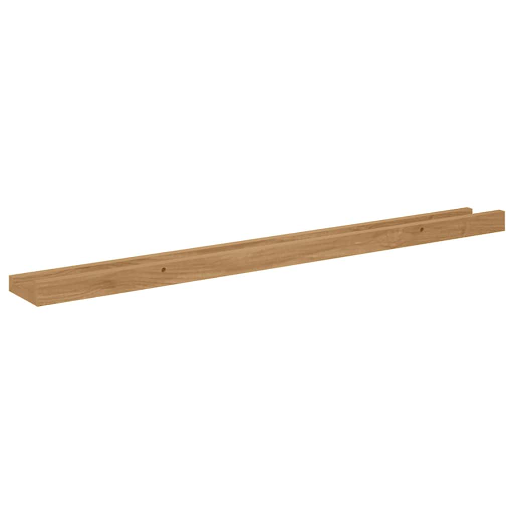 Polica na zidu 2 pcs Smeđa 80 x 9 x 3 cm Konstruirano drvo