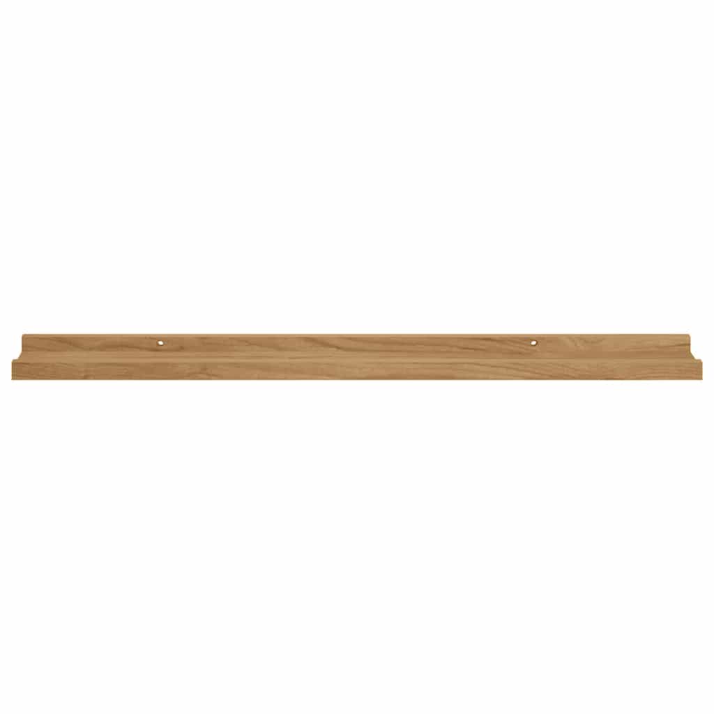Polica na zidu 2 pcs Smeđa 80 x 9 x 3 cm Konstruirano drvo