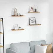 Polica na zidu 4 pcs Smeđa 40 x 9 x 3 cm Konstruirano drvo