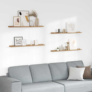 Polica na zidu 4 pcs Smeđa 100 x 9 x 3 cm Konstruirano drvo