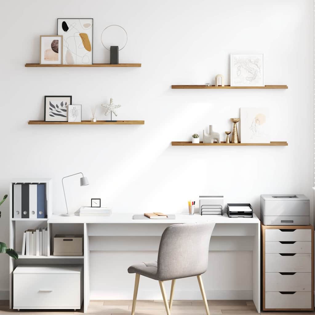 Polica na zidu 4 pcs Smeđa 100 x 9 x 3 cm Konstruirano drvo