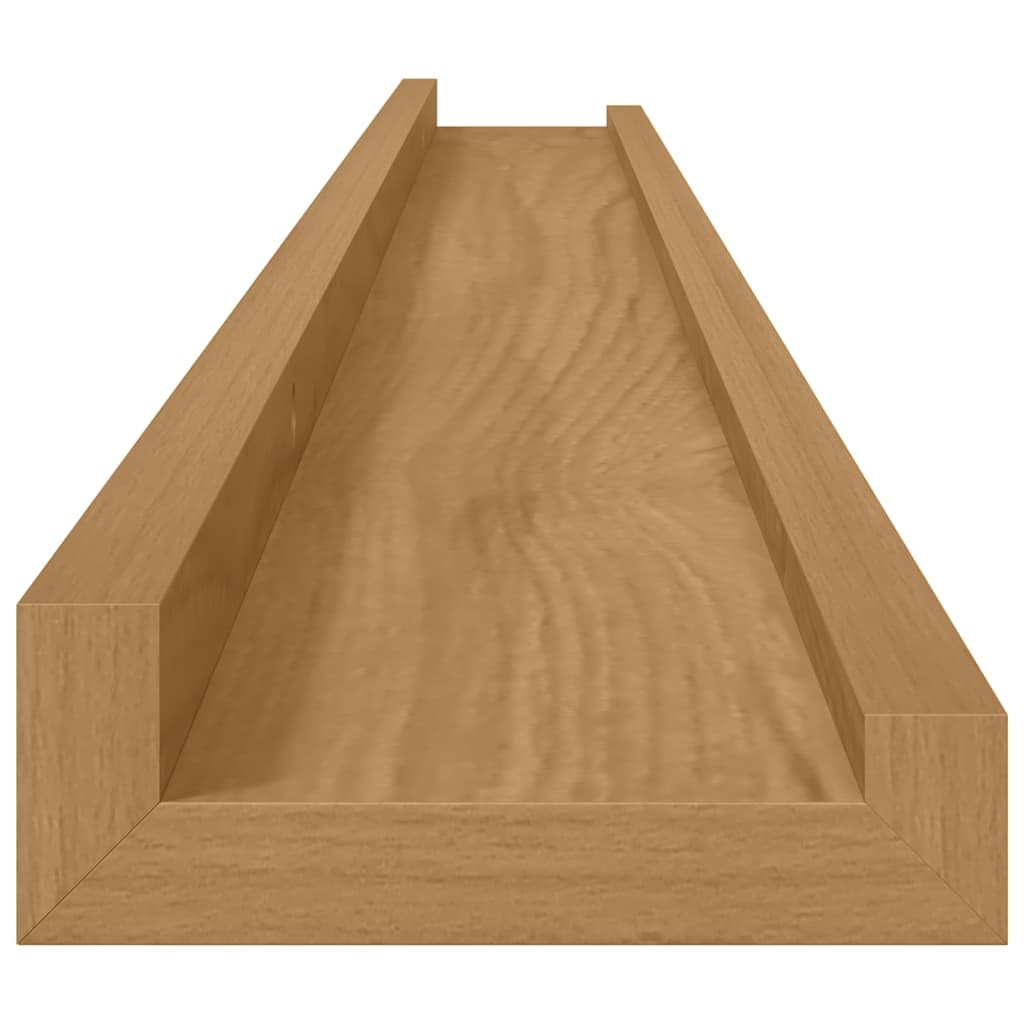 Polica na zidu 4 pcs Smeđa 100 x 9 x 3 cm Konstruirano drvo