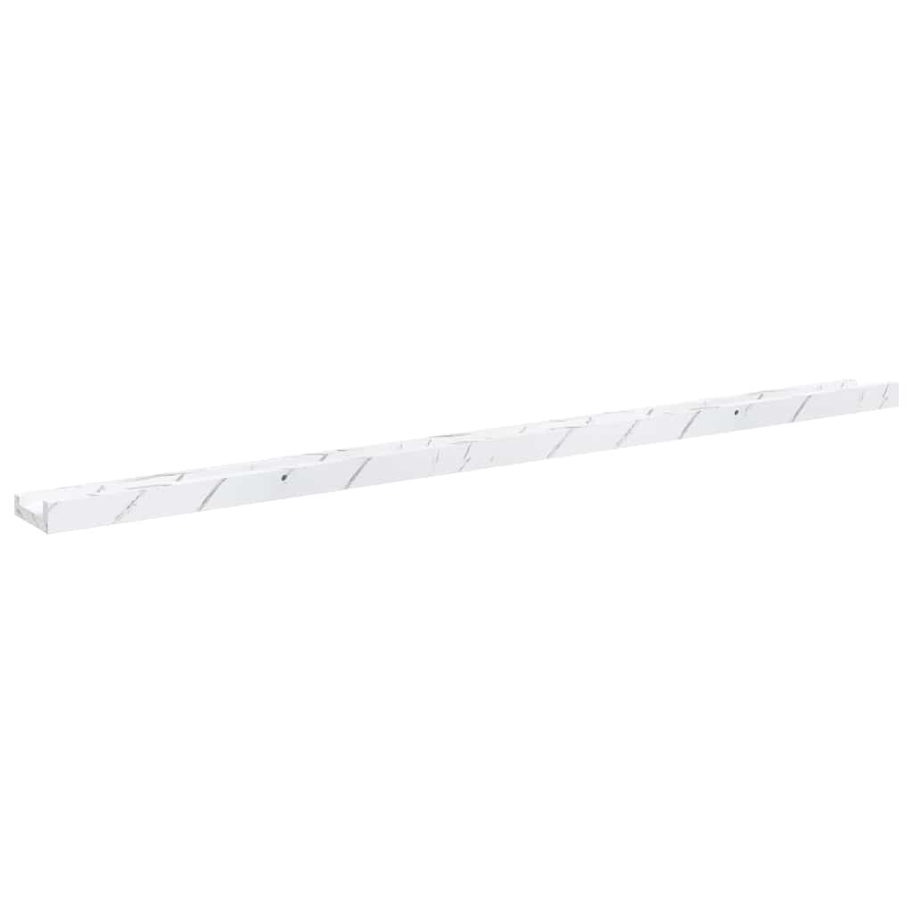 Polica na zidu s policom 2 pcs Bijeli mramor 115 x 9 x 3 cm