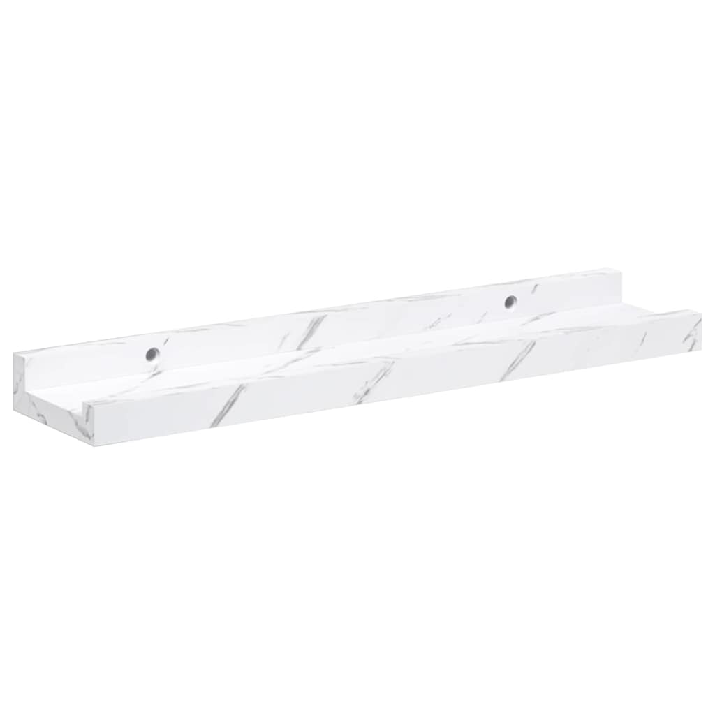 Polica na zidu s policom 4 pcs Bijeli mramor 40 x 9 x 3 cm