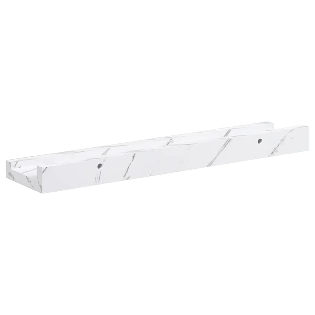 Polica na zidu s policom 4 pcs Bijeli mramor 40 x 9 x 3 cm