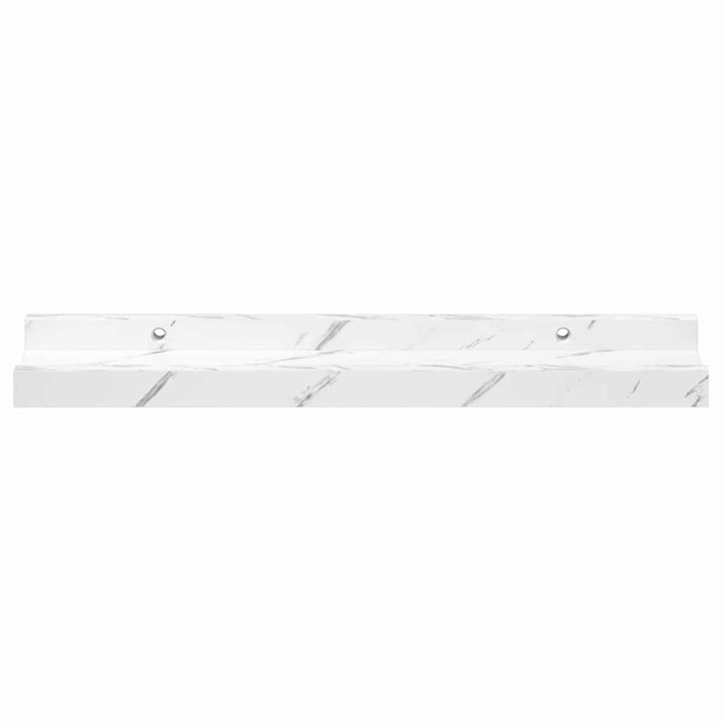 Polica na zidu s policom 4 pcs Bijeli mramor 40 x 9 x 3 cm