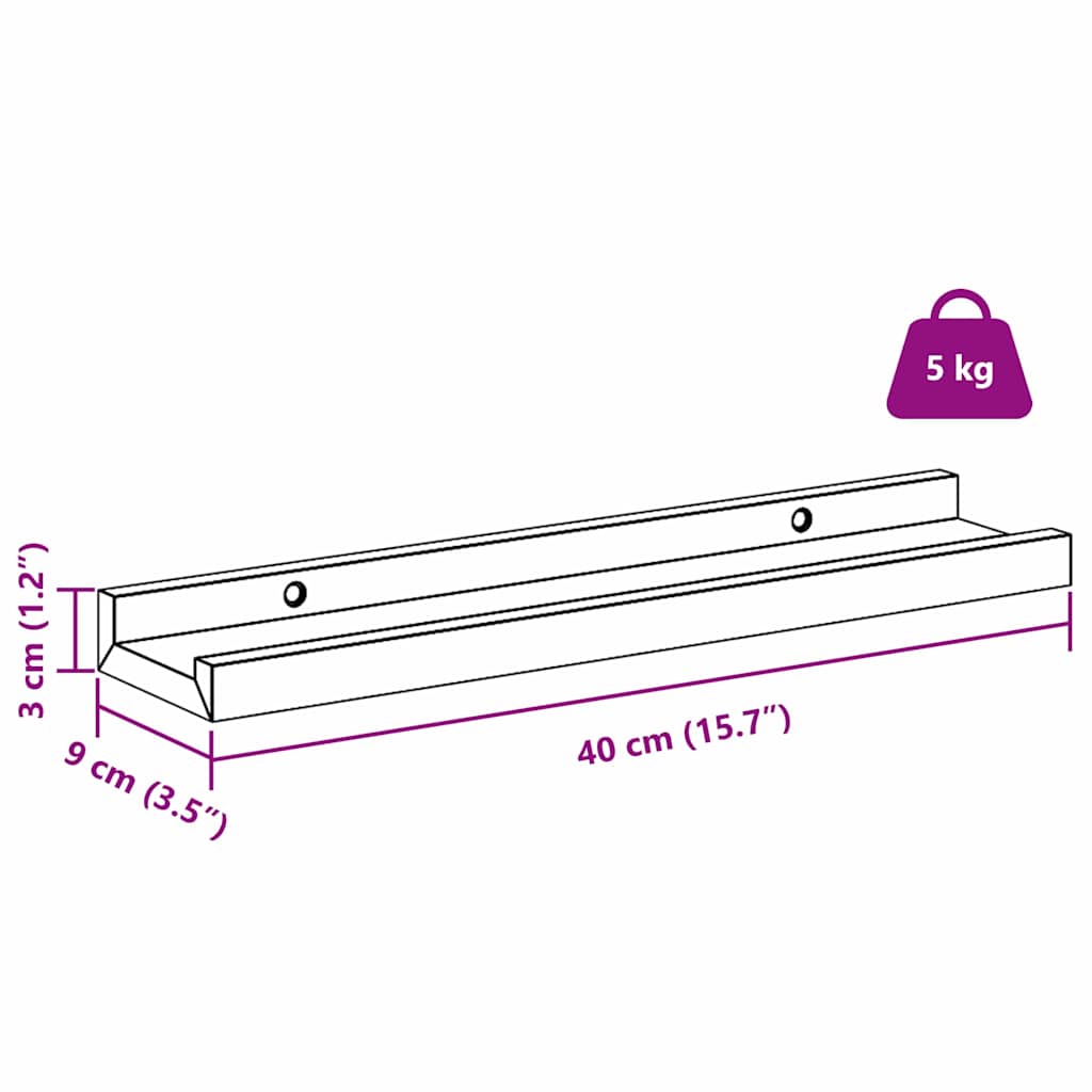Polica na zidu s policom 4 pcs Bijeli mramor 40 x 9 x 3 cm