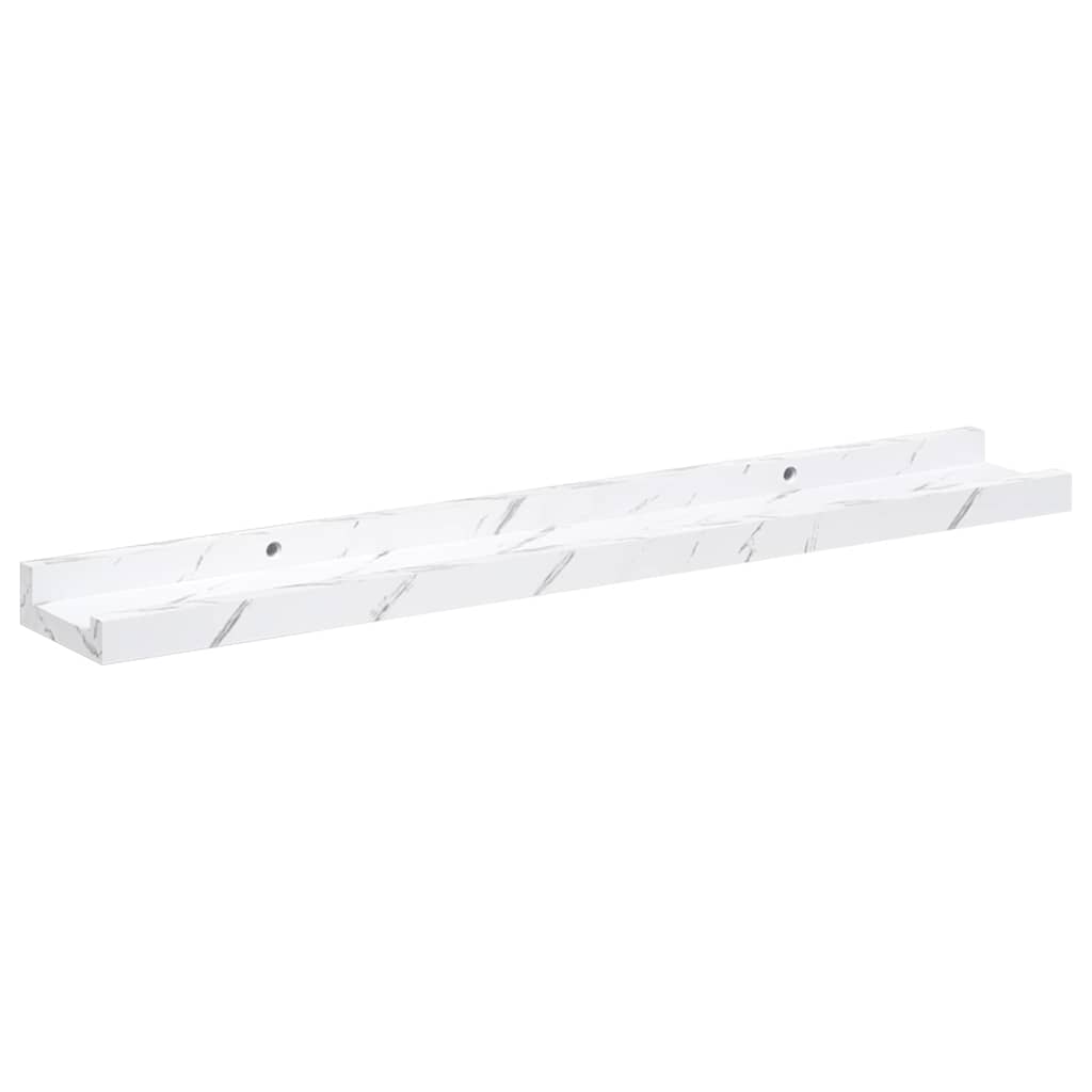 Polica na zidu s policom 4 pcs Bijeli mramor 60 x 9 x 3 cm