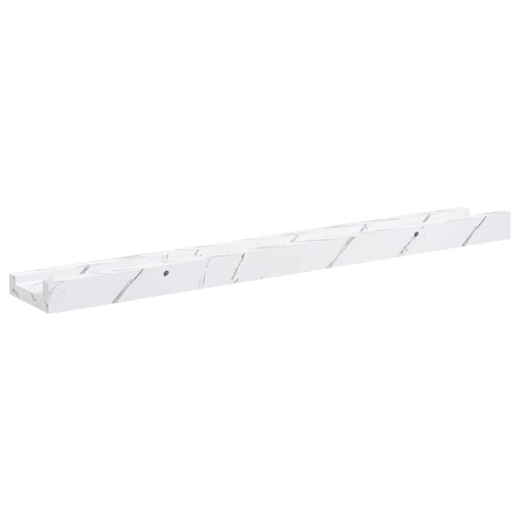 Polica na zidu s policom 4 pcs Bijeli mramor 60 x 9 x 3 cm