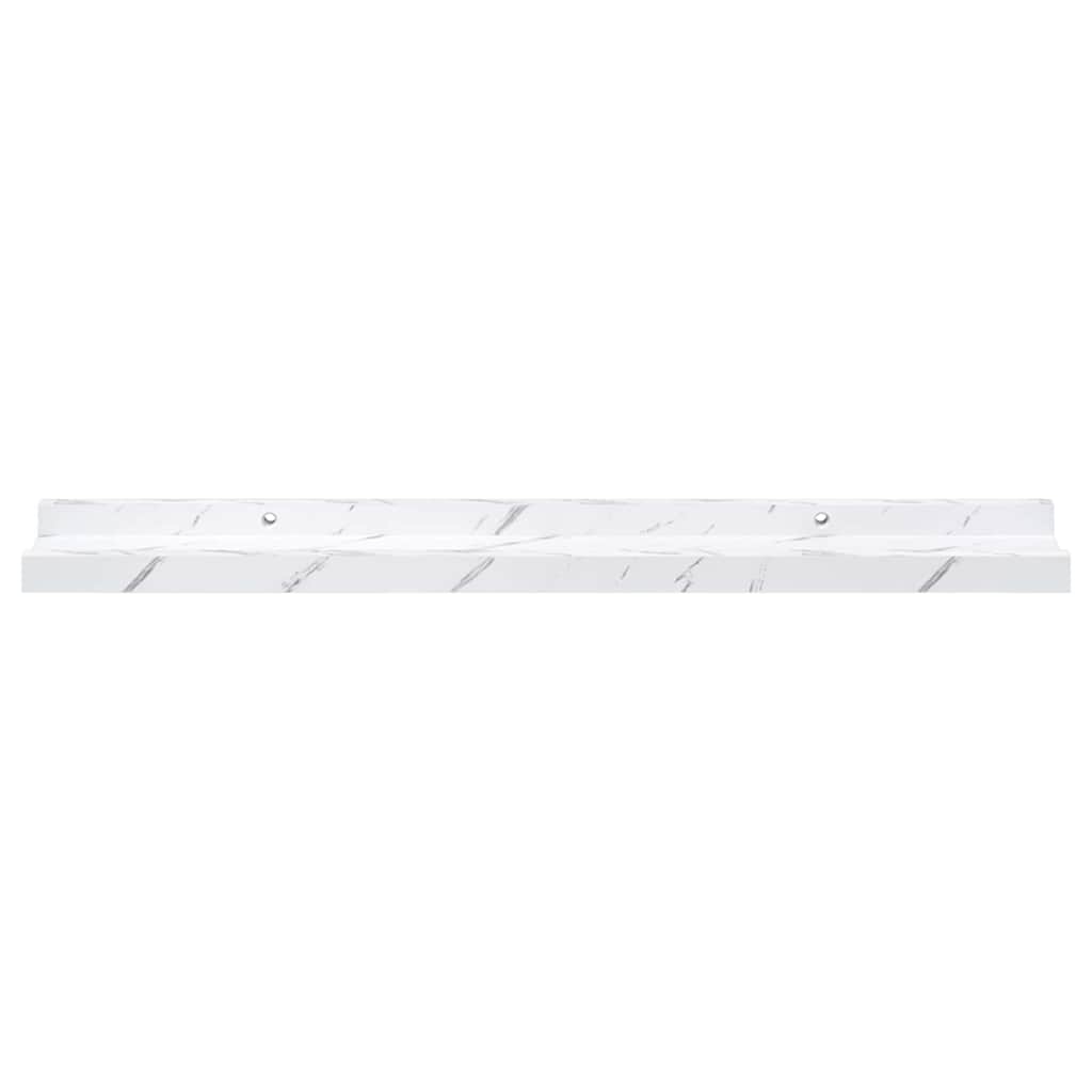 Polica na zidu s policom 4 pcs Bijeli mramor 60 x 9 x 3 cm