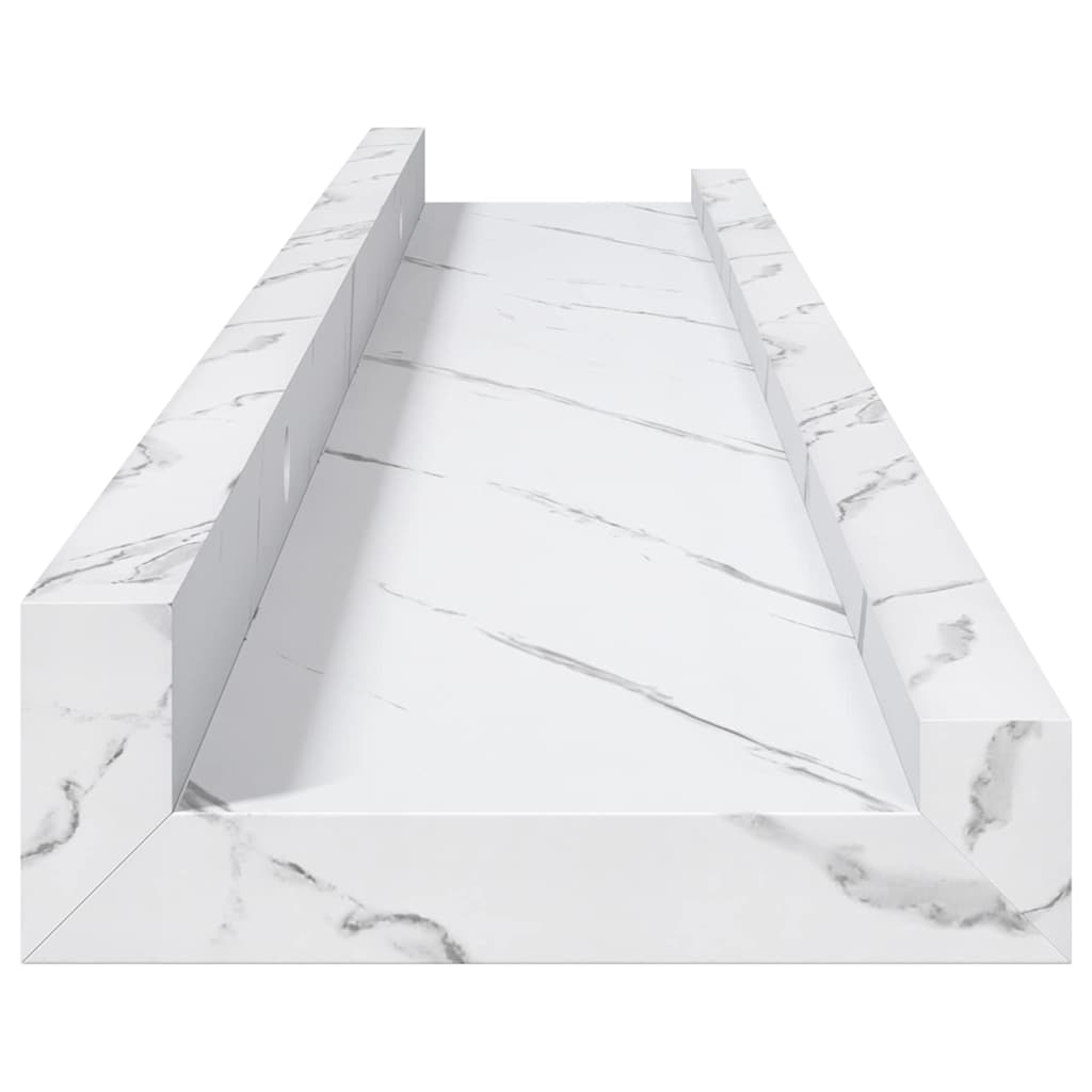 Polica na zidu s policom 4 pcs Bijeli mramor 60 x 9 x 3 cm