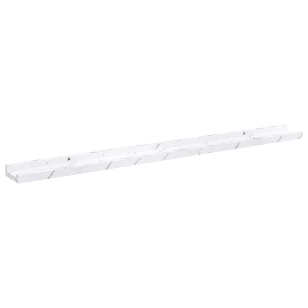 Polica na zidu s policom 4 pcs Bijeli mramor 100 x 9 x 3 cm