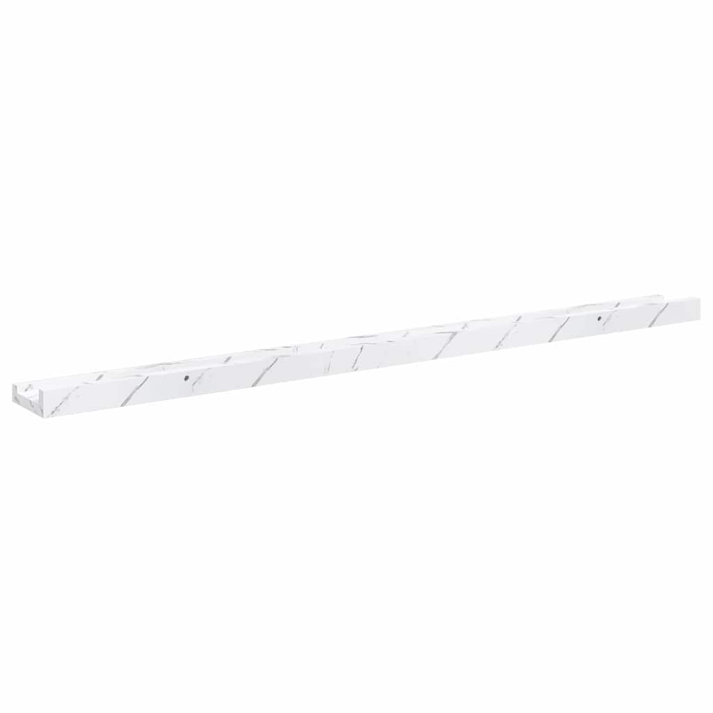 Polica na zidu s policom 4 pcs Bijeli mramor 100 x 9 x 3 cm