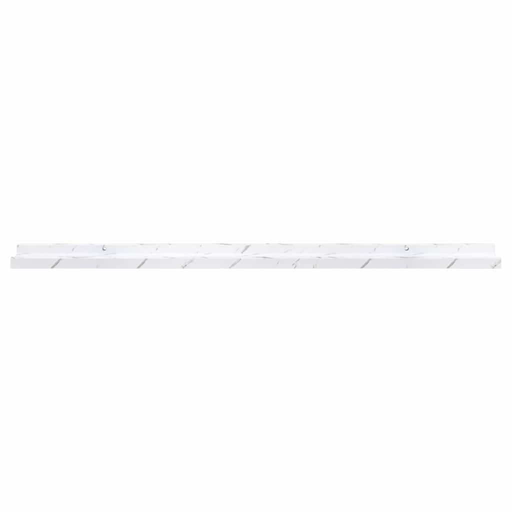 Polica na zidu s policom 4 pcs Bijeli mramor 100 x 9 x 3 cm