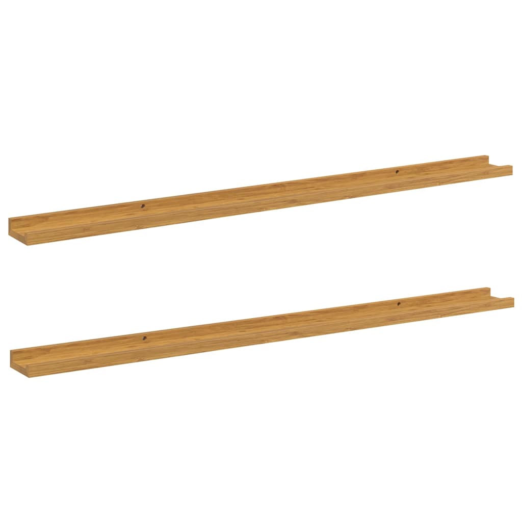 Polica na zidu Zidne 2 pcs Bež 115 x 9 x 3 cm Konstruirano drvo