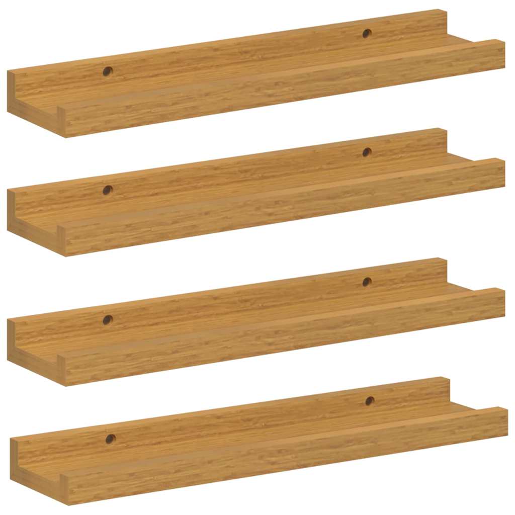 Polica na zidu Zidne 4 pcs Bež 40 x 9 x 3 cm Konstruirano drvo