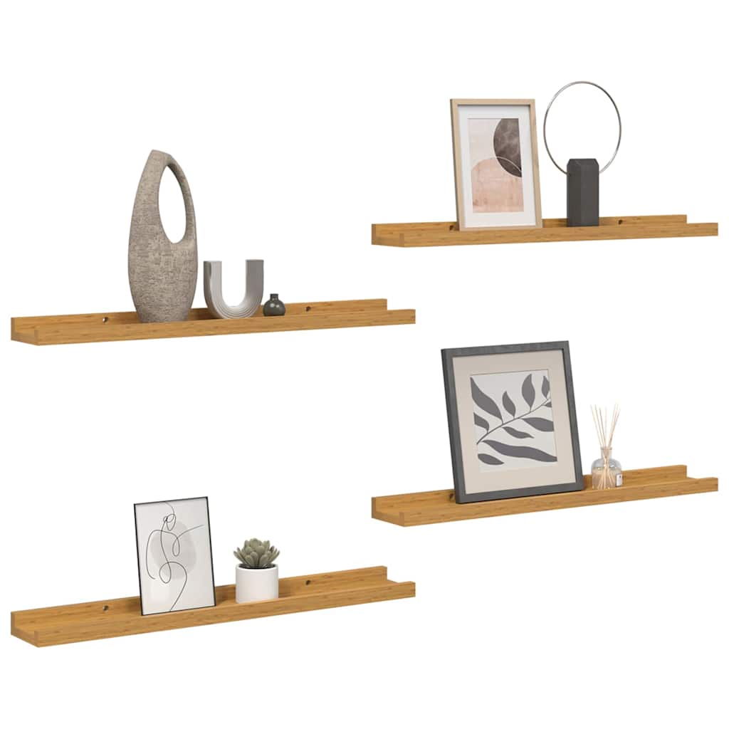 Polica na zidu Zidne 4 pcs Bež 40 x 9 x 3 cm Konstruirano drvo