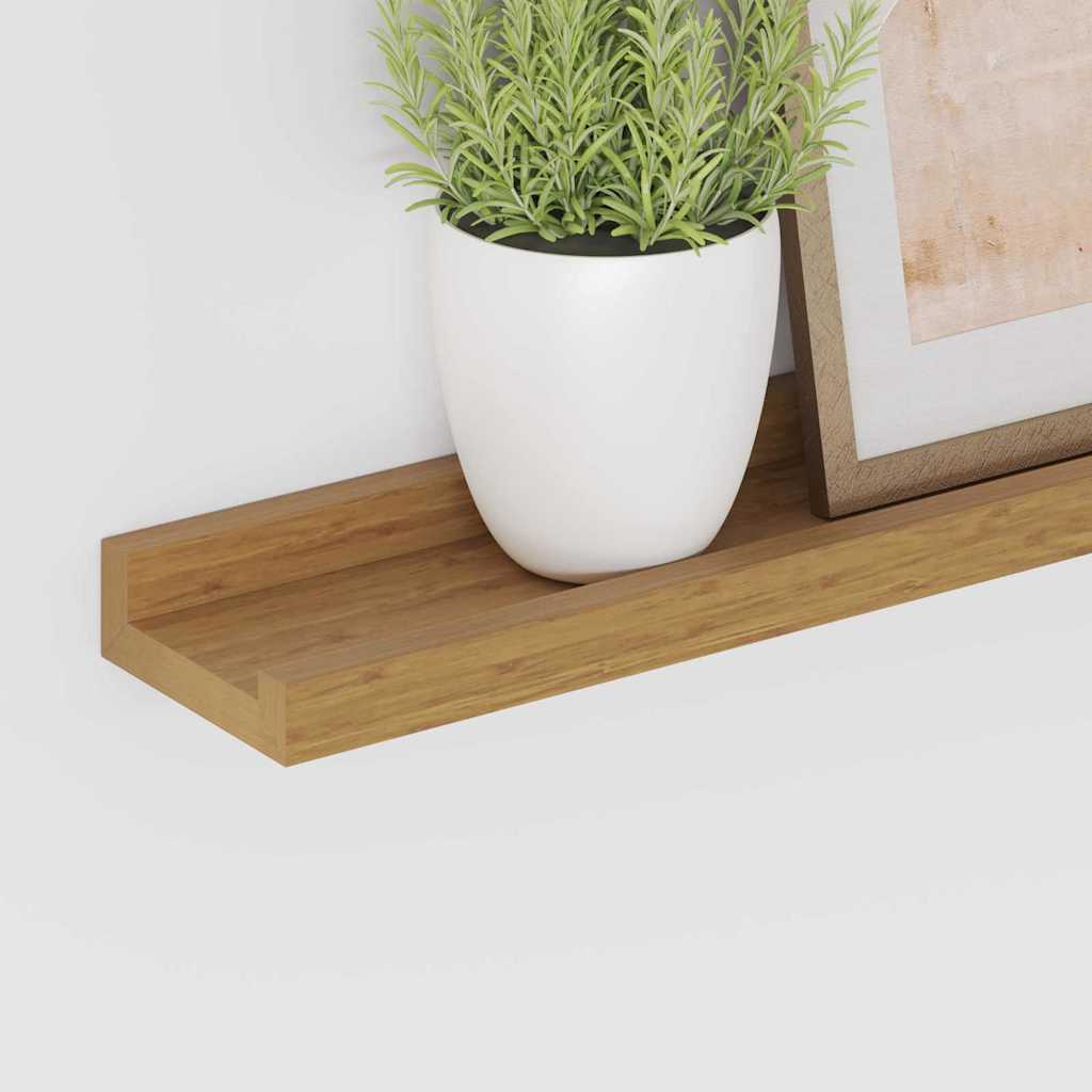Polica na zidu Zidne 4 pcs Bež 60 x 9 x 3 cm Konstruirano drvo
