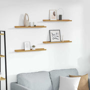 Polica na zidu Zidne 4 pcs Bež 60 x 9 x 3 cm Konstruirano drvo