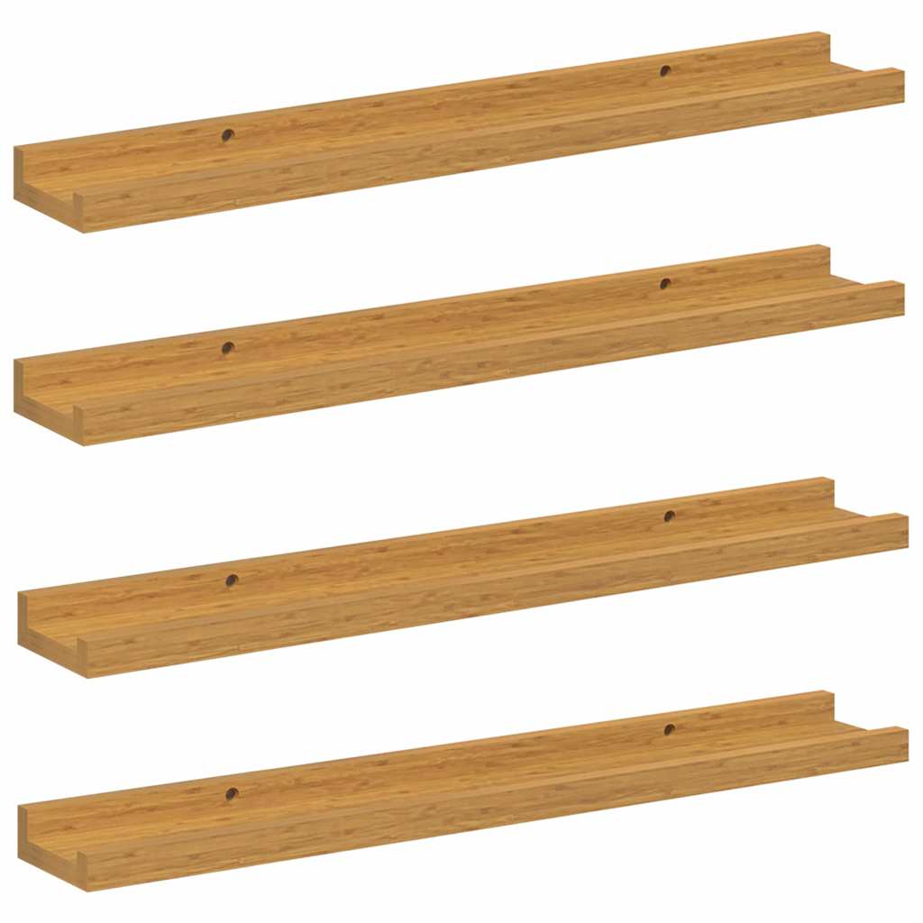 Polica na zidu Zidne 4 pcs Bež 60 x 9 x 3 cm Konstruirano drvo