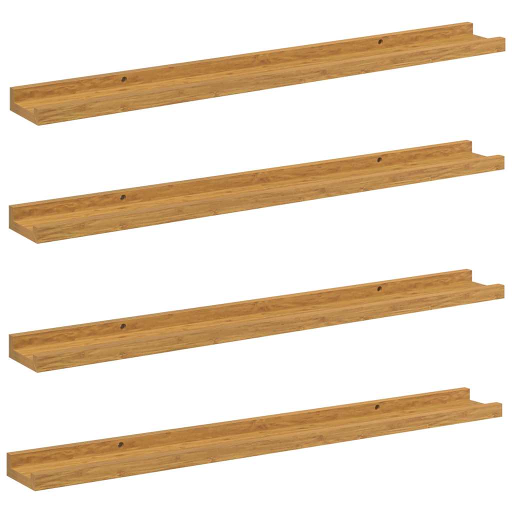Polica na zidu Zidne 4 pcs Bež 80 x 9 x 3 cm Konstruirano drvo