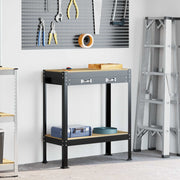 Radna klupa Crna 80 x 40 x 91 cm Projektirano drvo i metal