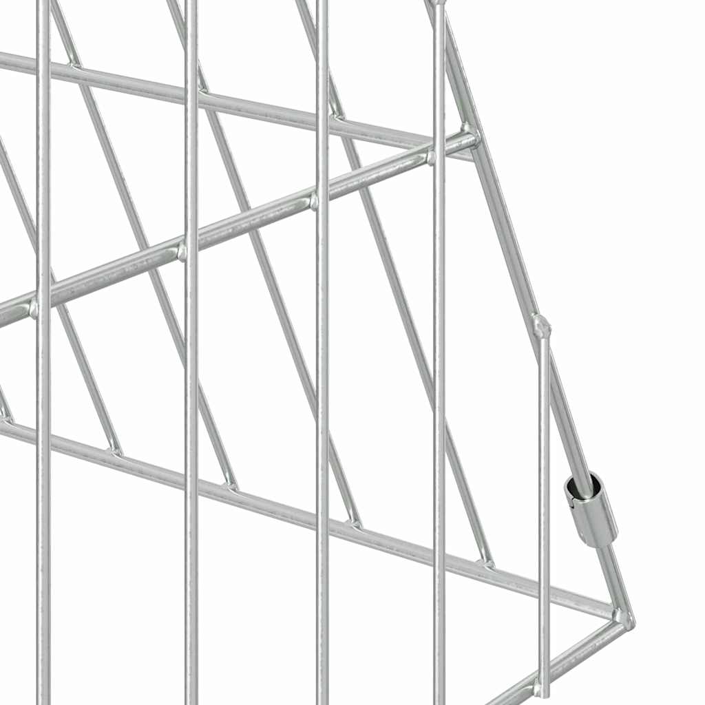 Kavez za zečeve Srebrno 215 x 55 x 55 cm Cinkani čelik