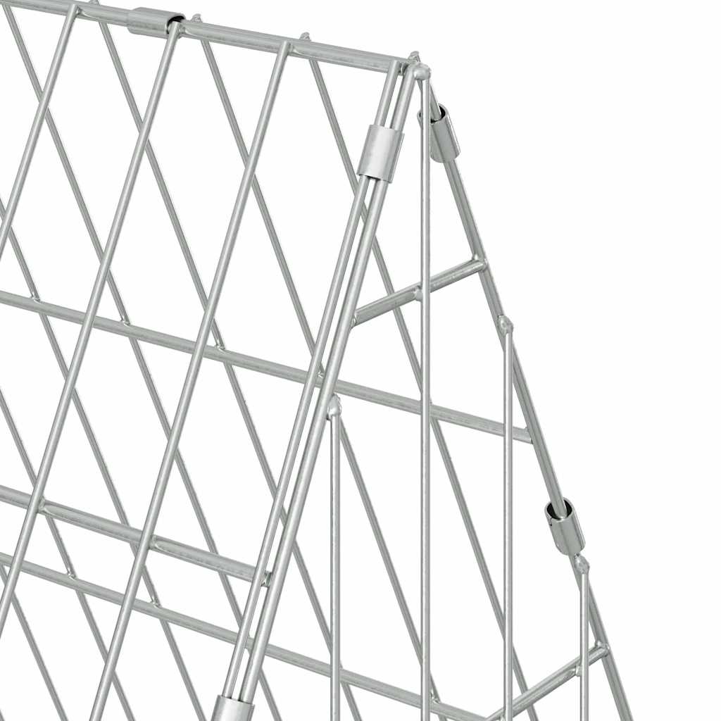 Kavez za zečeve Srebrno 215 x 55 x 55 cm Cinkani čelik