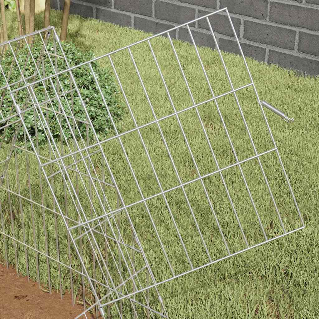 Kavez za zečeve Srebrno 215 x 55 x 55 cm Cinkani čelik