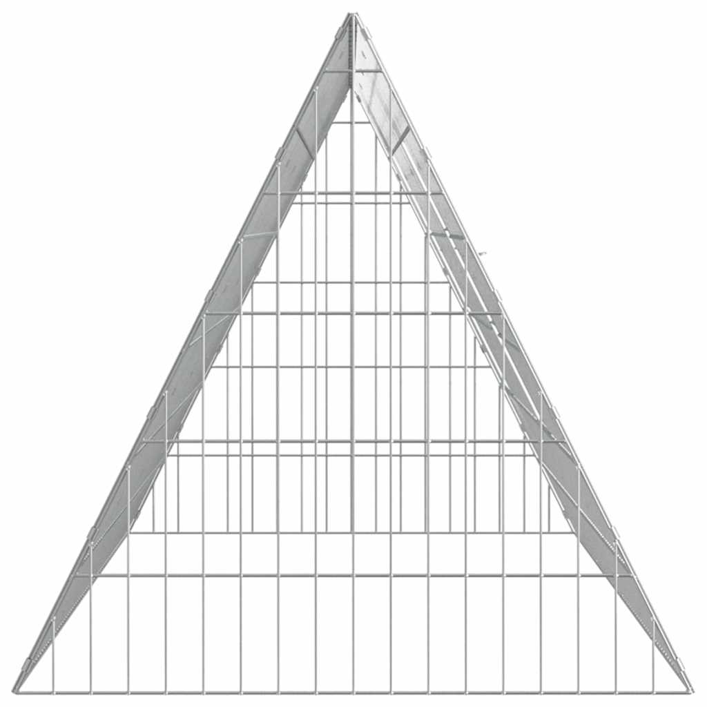 Kavez za zečeve Srebrno 215 x 55 x 55 cm Cinkani čelik