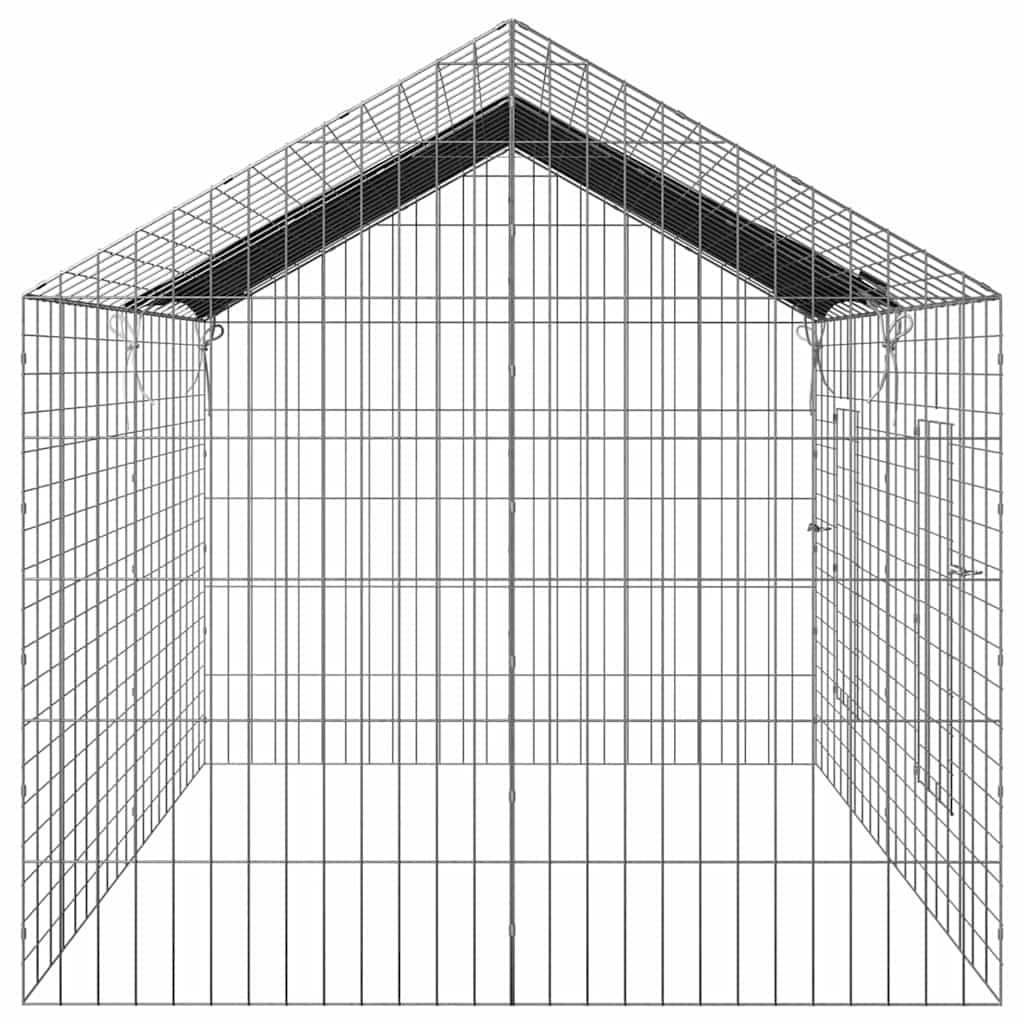 Kavez za zečeve Srebrno 200 x 78 x 78 cm Cinkani čelik