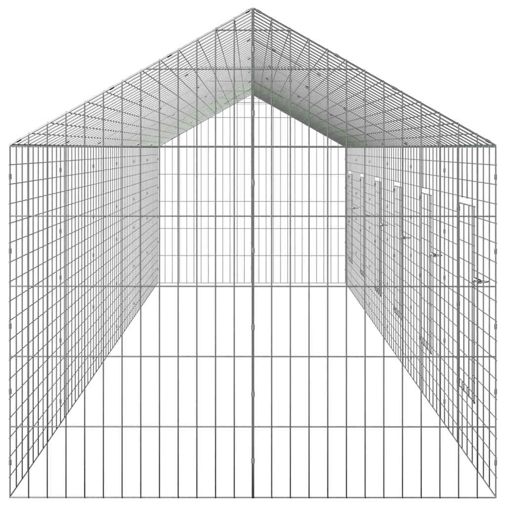 Kavez za zečeve Srebrno 600 x 78 x 78 cm Cinkani čelik