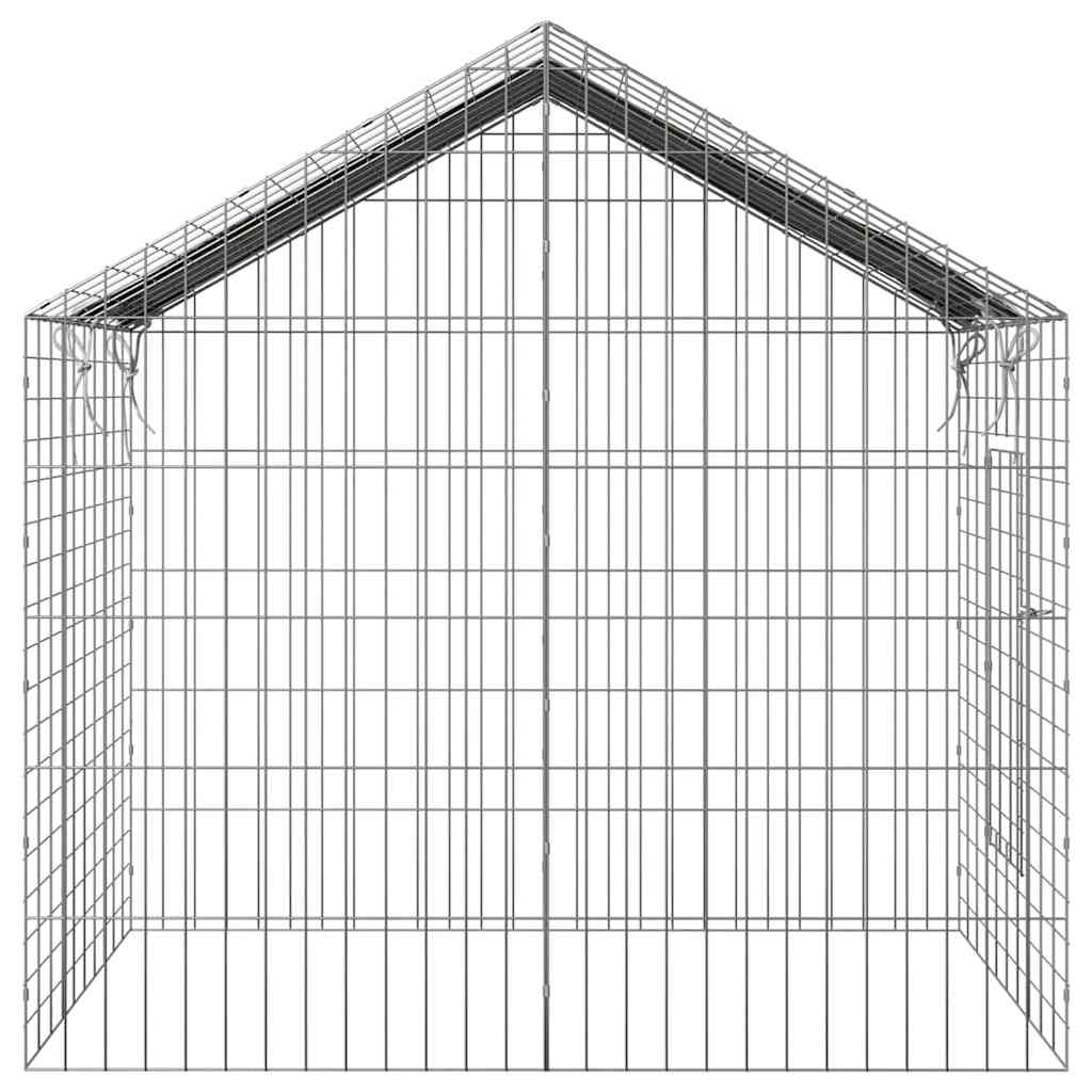 Kavez za zečeve Srebrno 100 x 78 x 78 cm Cinkani čelik