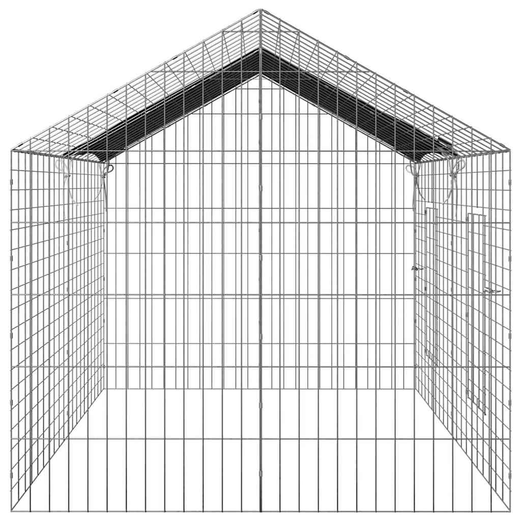 Kavez za zečeve Srebrno 200 x 78 x 78 cm Cinkani čelik