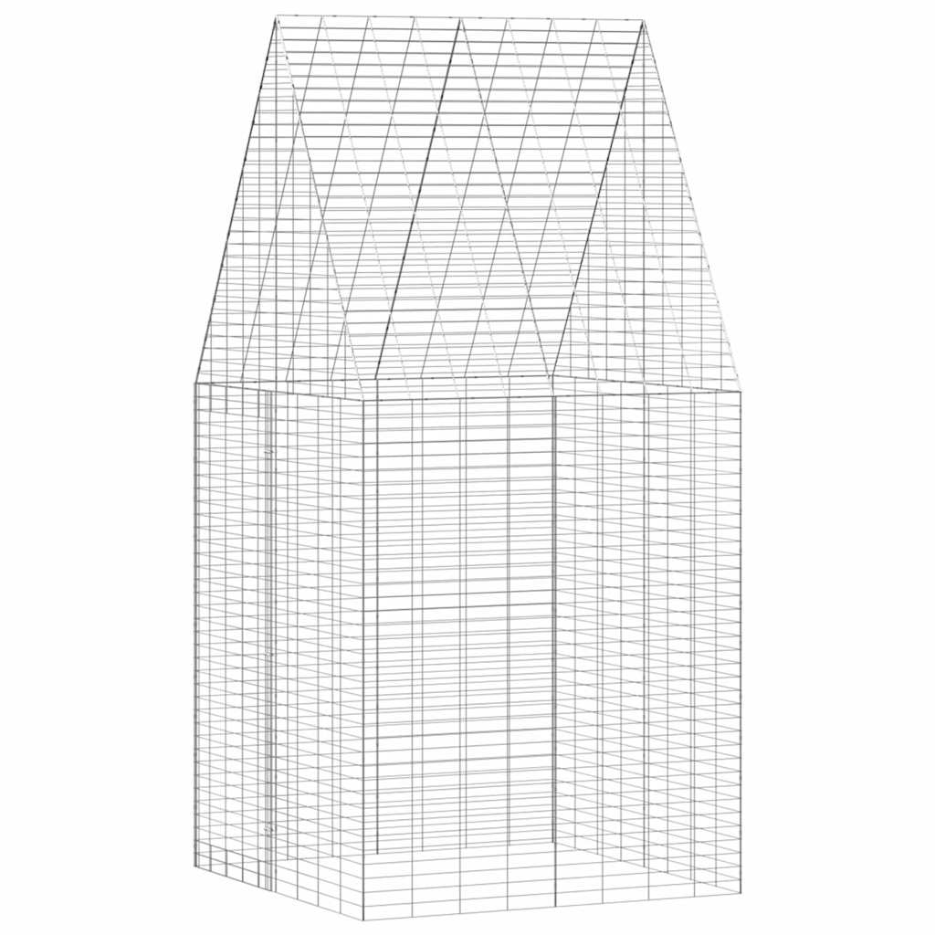 Kavez za zečeve Srebrno 100 x 100 x 210 cm Cinkani čelik