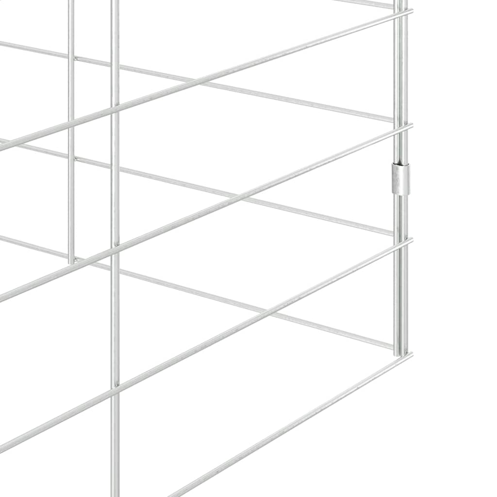 Kavez za zečeve Srebrno 300 x 100 x 210 cm Cinkani čelik