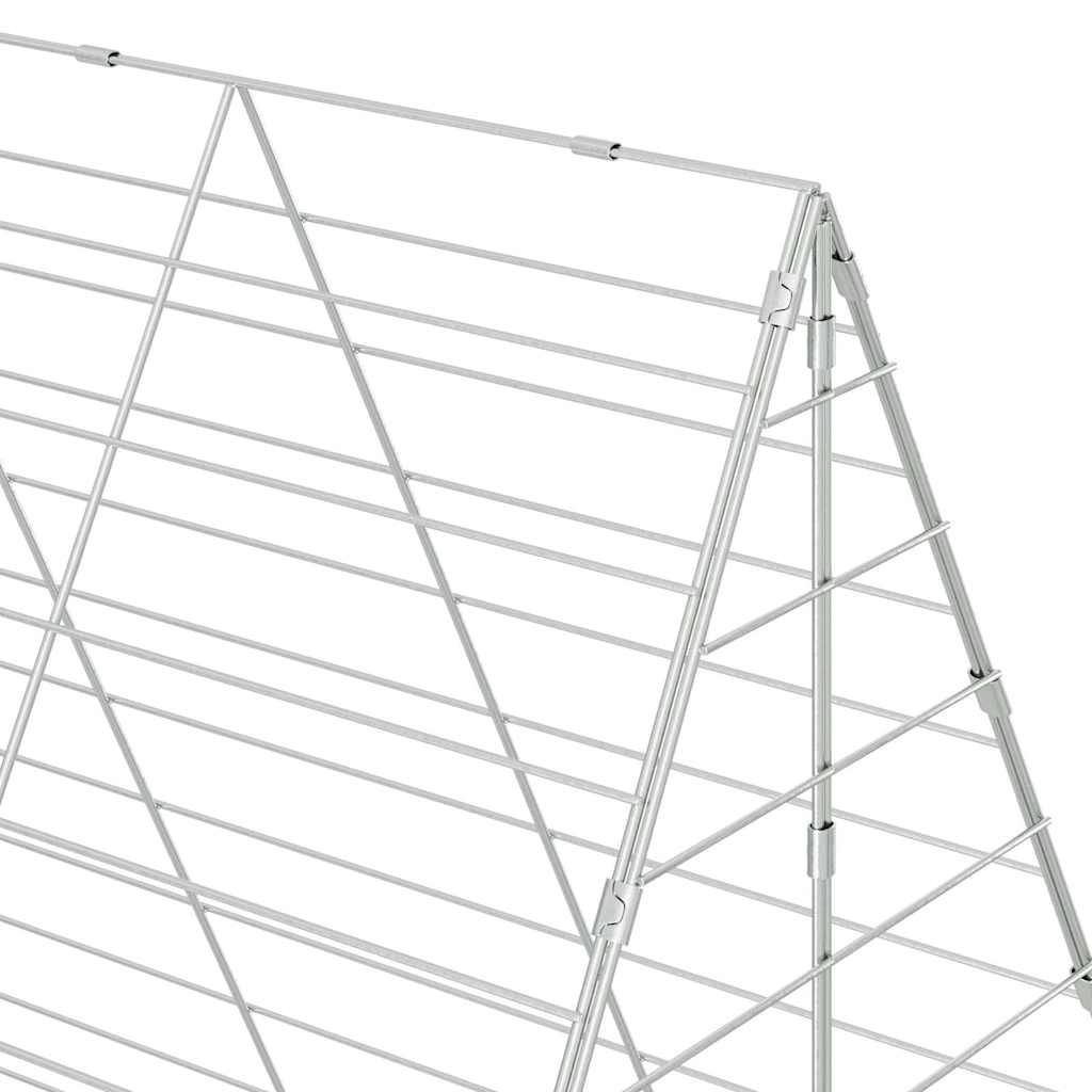 Kavez za zečeve Srebrno 300 x 100 x 210 cm Cinkani čelik
