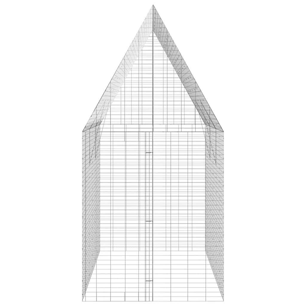 Kavez za zečeve Srebrno 300 x 100 x 210 cm Cinkani čelik